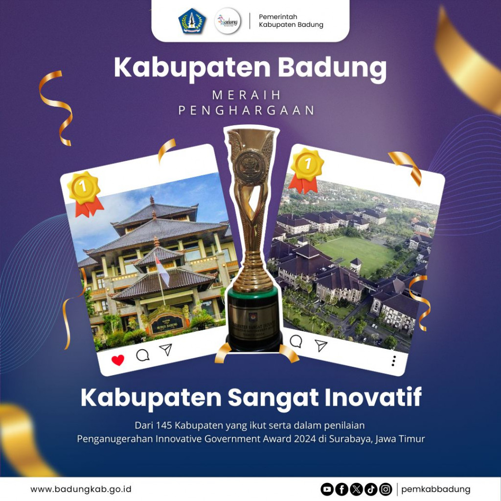 Kabupaten Badung Raih Predikat Sangat Inovatif di Innovative Government Award 2024 Kementerian Dalam Negeri